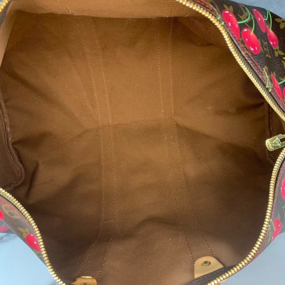 βSOLDβ π Louis Vuitton Cherry Keepall 45 Cerises Weekend Monogram bag Murakami - Picture 6 of 16